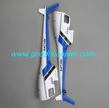 wltoys-v931-AS350-XK-K123 helicopter parts Body cover (blue-white) - Click Image to Close